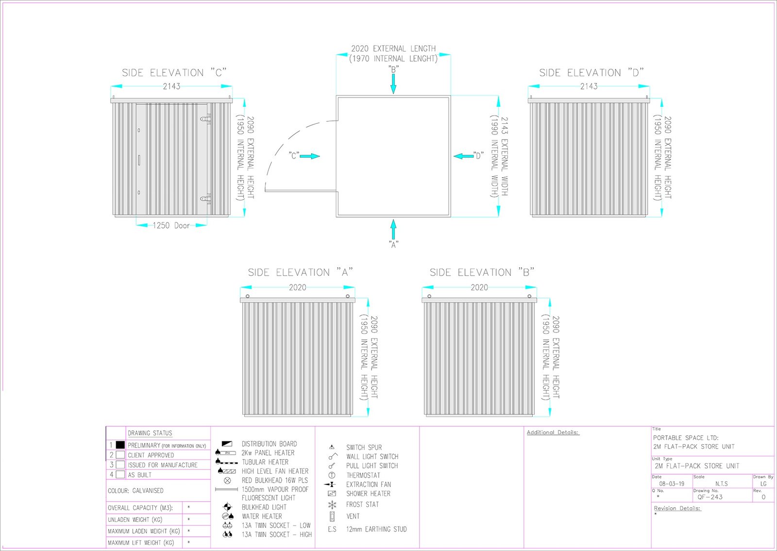 CONTENEDOR DE ALMACENAMIENTO METÁLICO PLANO (2M) - Imagen 6