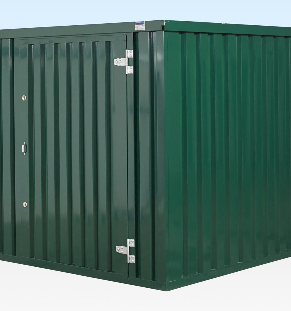 CONTENEDOR DE ALMACENAMIENTO METÁLICO DE EMPAQUE PLANO (REVESTIMIENTO EN POLVO)