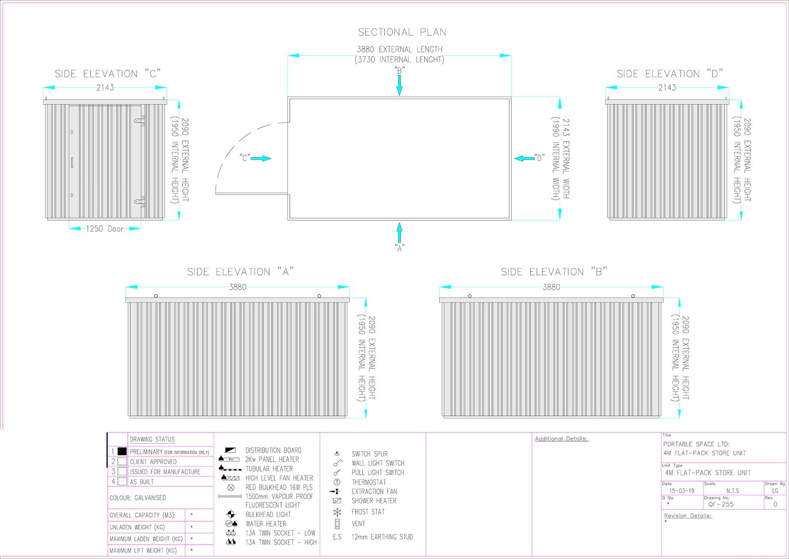 CONTENEDOR PLANO 4M X 2.1M ALMACÉN - GALVANIZADO - Imagen 6