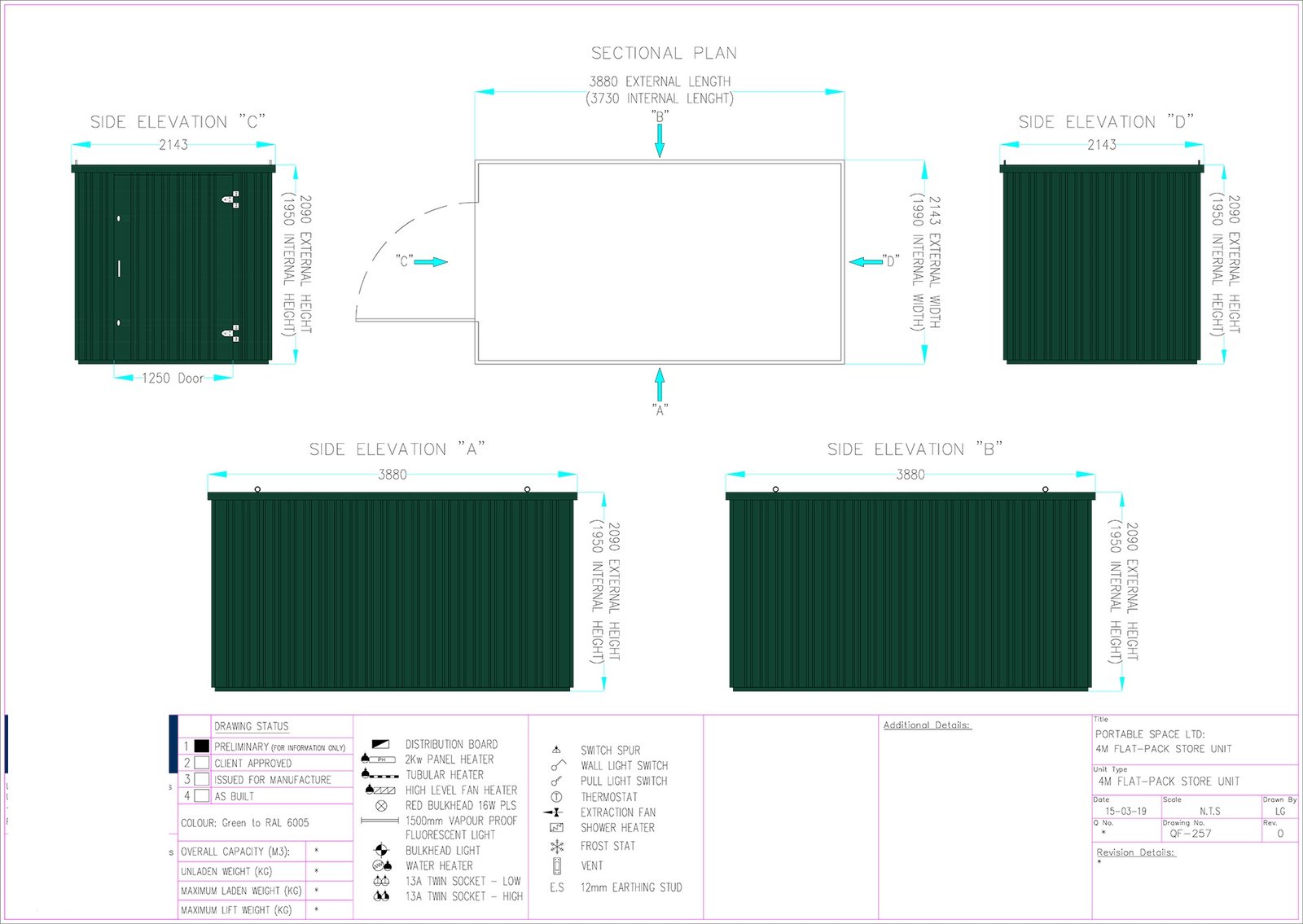CONTENEDOR DE ALMACENAMIENTO PLANO 4M X 2.1M RECUBIERTO EN POLVO - Imagen 6