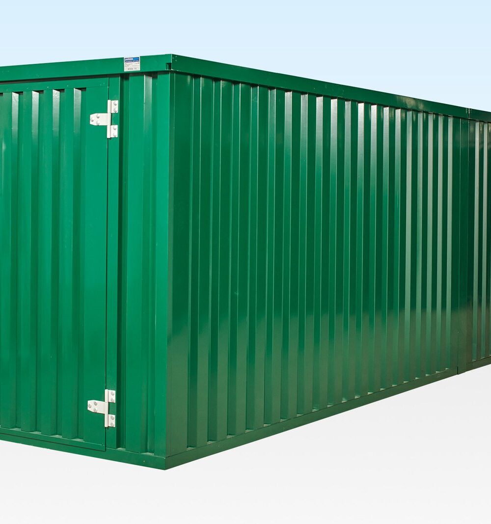 PAQUETE DE CONTENEDOR PLANO DE 6 M X 2,1 M ENLACE EN LOS EXTREMOS (REVESTIMIENTO EN POLVO)