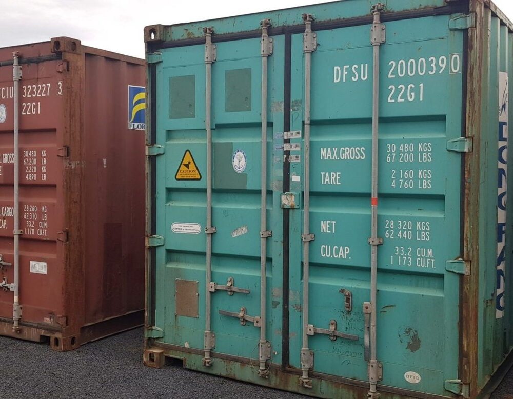 Contenedor marítimo 20′ DRY clase B   Verde