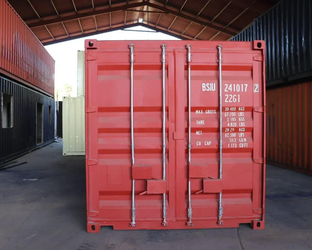 CONTENEDOR DE ENVÍO DE 10 PIES (UN VIAJE) ROJO