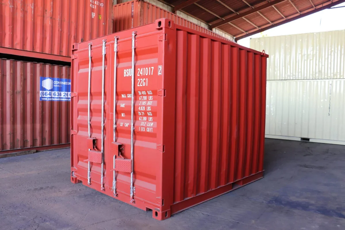 CONTENEDOR DE ENVÍO DE 10 PIES (UN VIAJE) ROJO - Imagen 4
